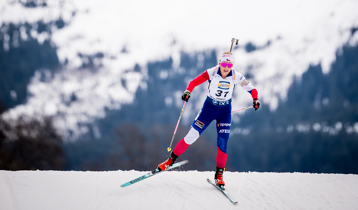 Lucie Charvátová, stíhací závod žen, SP Annecy - Le Grand Bornand 2025